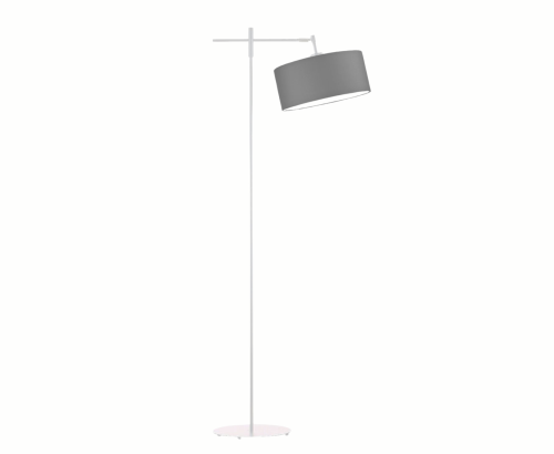 Przejdź do produktu Lampa stojąca biała z szarym kloszem MELTON