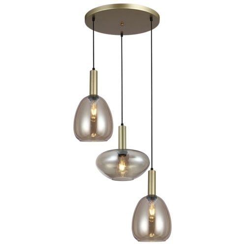 Przejdź do produktu Lampa sufitowa, wisząca GATER 3 złota