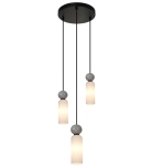 Lampa sufitowa, wisząca SANTOS 3 opalowa, biała