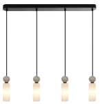 Lampa sufitowa, wisząca SANTOS 4 biała, opalowa