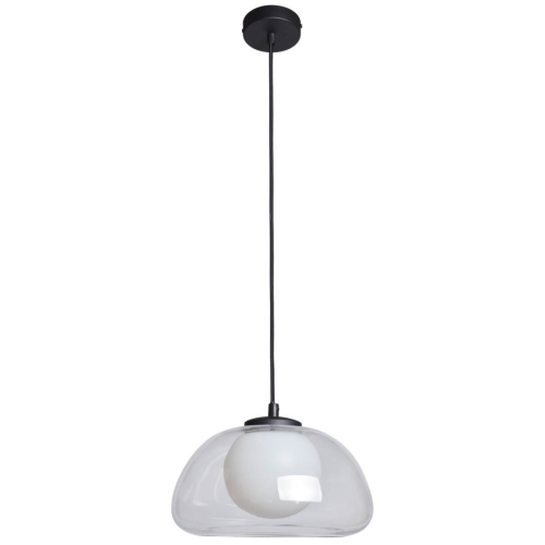 Przejdź do produktu Lampa sufitowa wisząca AINALE czarna transparentna