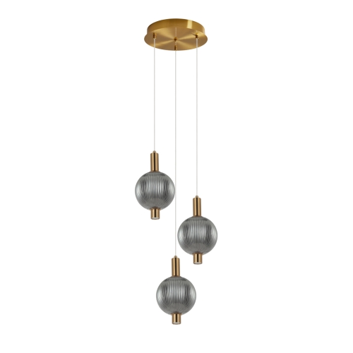 Przejdź do produktu Lampa sufitowa, wisząca LENTI 3 czarny, złoty