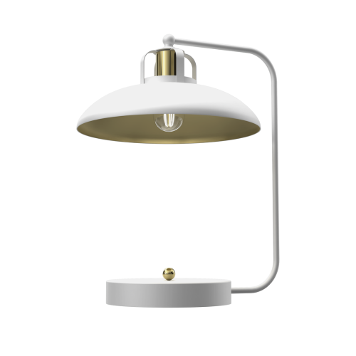 Przejdź do produktu Lampa stołowa biurkowa Felix biała złota