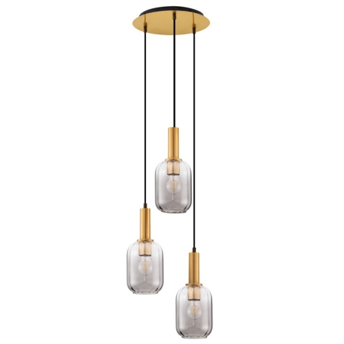 Przejdź do produktu Lampa sufitowa, wisząca MAHO 3 złota