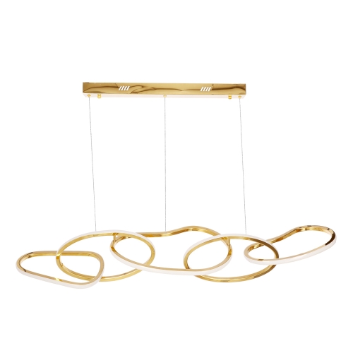 Przejdź do produktu ANNELI lampa sufitowa LED wisząca złota 125 cm