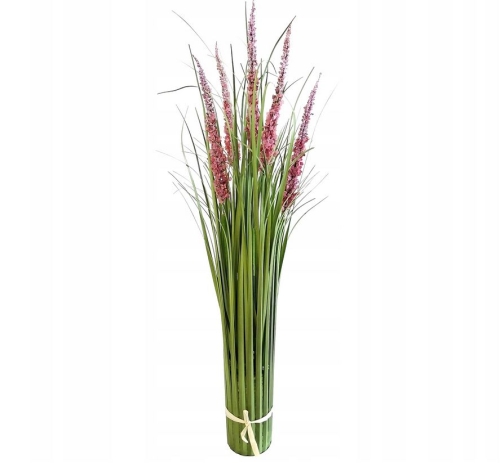 Przejdź do produktu Trawa z różowym kwiatem, wiązka 70 cm