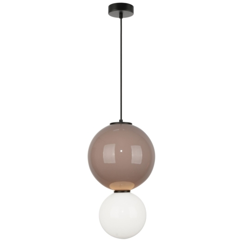 Przejdź do produktu Lampa sufitowa wisząca PIEVE L LED brązowa, biała