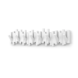 Wieszak ścienny STICKS 8 biały