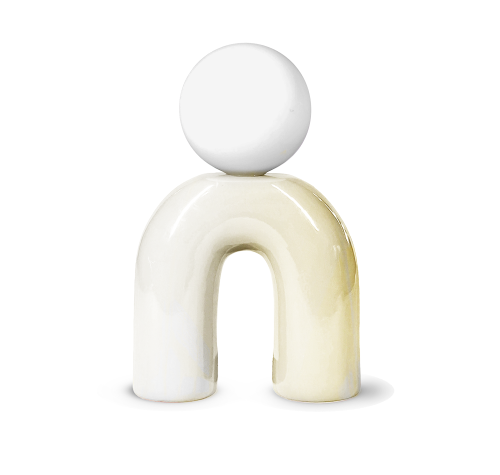 Przejdź do produktu Lampa stołowa ceramiczna POP U waniliowa
