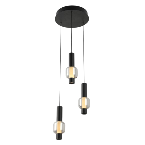 Przejdź do produktu Lampa sufitowa wisząca RONDA led czarna