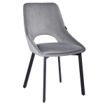 Krzesło tapicerowane LUMO velvet szare 910-03