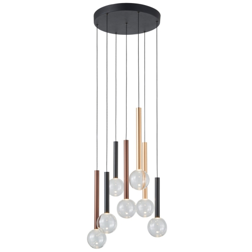 Przejdź do produktu Lampa sufitowa wisząca ALINOS 7 LED czarna