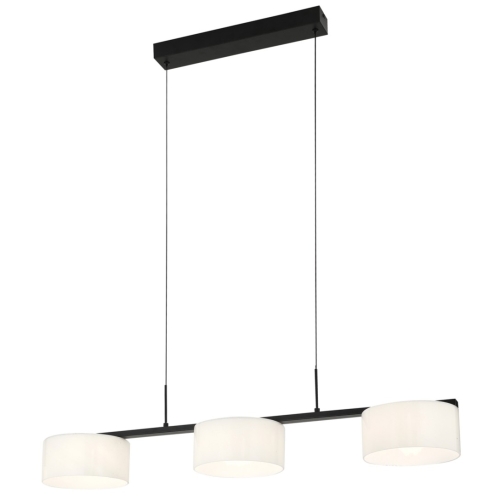 Przejdź do produktu Lampa sufitowa wisząca AUSTIS 3 LED czarna, biała