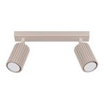Lampa sufitowa listwa z regulowanymi reflektorami taupe ryflowana KARBON 2