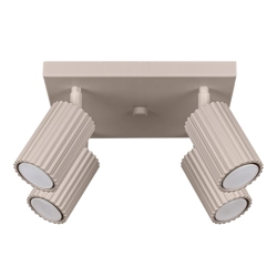 Lampa sufitowa kwadratowa z reflektorami KARBON 4 taupe
