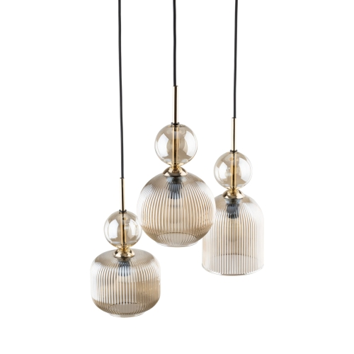 Przejdź do produktu Lampa wisząca SOPHIA 3 COGNAC beżowa