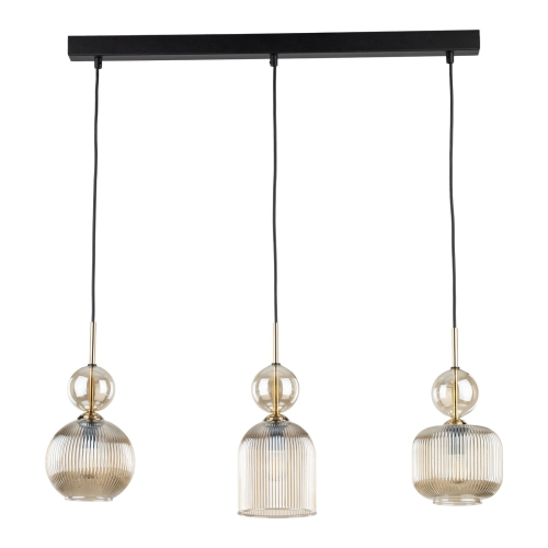 Przejdź do produktu Lampa wisząca na listwie SOPHIA 3 COGNAC beżowa