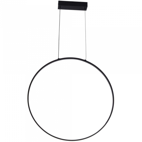 Przejdź do produktu Lampa sufitowa wisząca LED RASCAL 60cm okrągła metalowa czarna