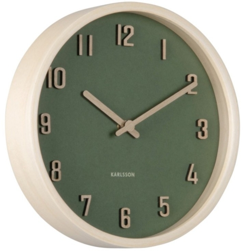 Przejdź do produktu Zegar ścienny bezgłośny NERVADURA 22cm zielony