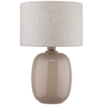 Lampa stołowa z abażurem MELODY szklana beżowa