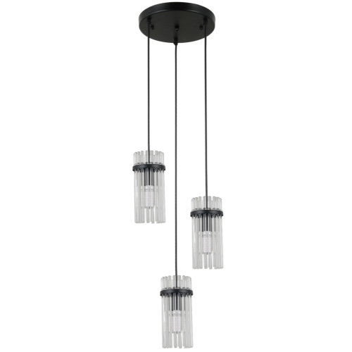 Przejdź do produktu Lampa sufitowa wisząca MERTO 3-punktowa czarna