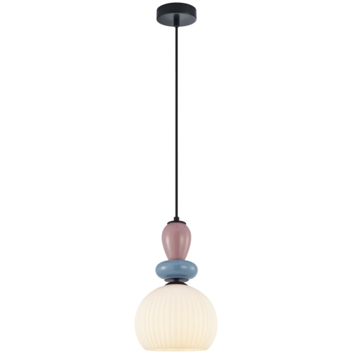 Przejdź do produktu Lampa sufitowa wisząca DOMALI biała niebieska różowa