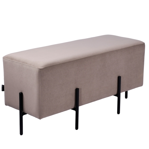 Przejdź do produktu Pufa tapicerowana DIVA velvet beżowa M-38