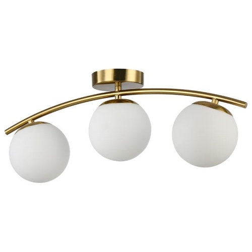 Przejdź do produktu Lampa sufitowa BALI 3 złota, białe kule 9786
