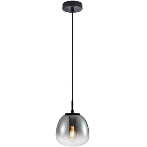 Przejdź do produktu Lampa sufitowa wisząca ANTITA czarna dymiony klosz