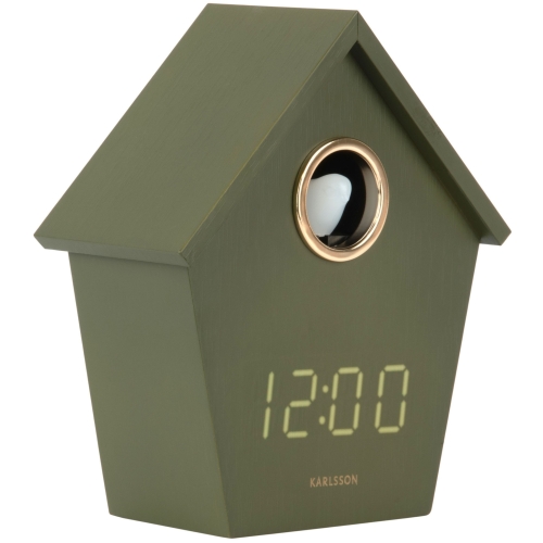 Przejdź do produktu Zegar stołowy cyfrowy alarm z ptaszkiem RIQUEZA CUCKOO LED zielony