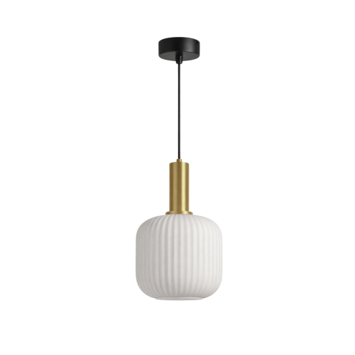 Przejdź do produktu Lampa wisząca K-5871 FABIO M białe ryflowane klosze