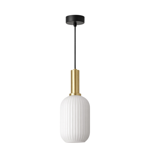 Przejdź do produktu Lampa wisząca K-5880 FIORE biały ryflowany klosz