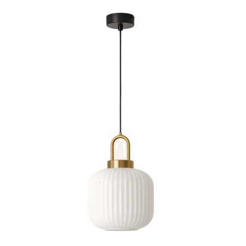 Przejdź do produktu Lampa wisząca DIOP M K-5891 biały ryflowany klosz