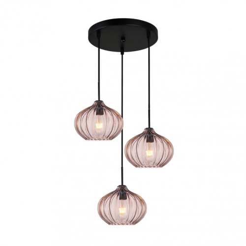 Przejdź do produktu Lampa sufitowa wisząca PANSOL 3-punktowa brązowa