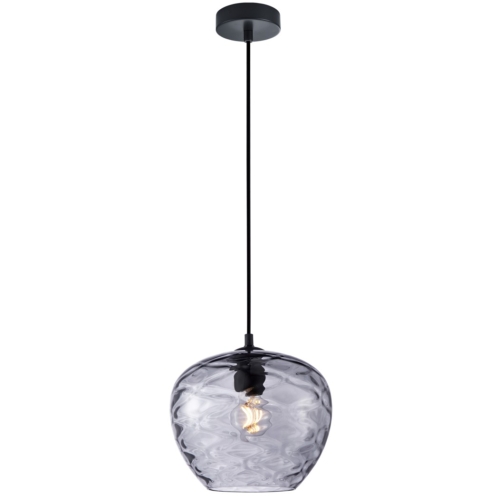 Przejdź do produktu Lampa sufitowa wisząca BRESCO szklana dymiona