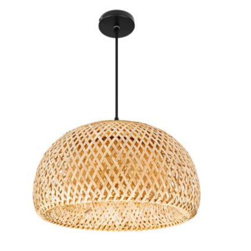 Przejdź do produktu Lampa wisząca w stylu boho DENIS 38 cm brązowa bambusowa