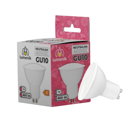 Przejdź do produktu ŻARÓWKA GU10 LED SMD 7W 4000K LUMENIK