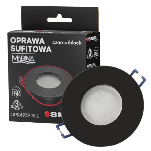Przejdź do produktu Lampa oprawa podtynkowa MARINA czarna IP44