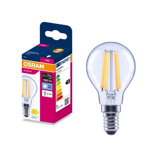 Przejdź do produktu Żarówka E14 7,5 W 4000K LED Classic P 75 CLEAR Filament