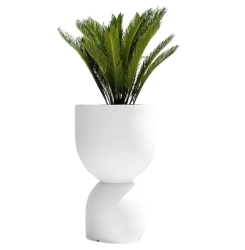 Donica KIELICH 65 cm do ogrodu biała