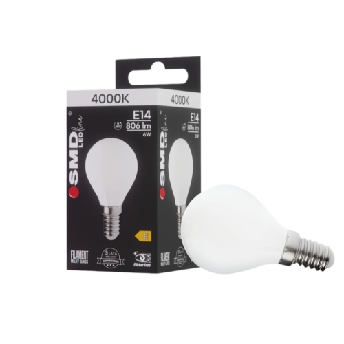 Przejdź do produktu ŻARÓWKA biała LED E14 FILAME 6W NW ML G45 KULKA 4663