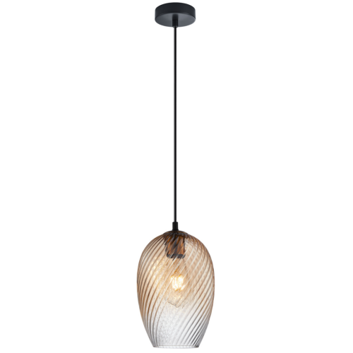Przejdź do produktu Lampa wisząca ALIAS z bursztynowym szklanym kloszem