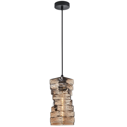Przejdź do produktu Lampa wisząca ALTERA szklana z bursztynowym kloszem