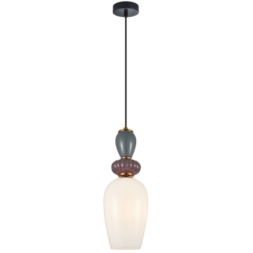 Przejdź do produktu Lampa wisząca MARTELO z białym szklanym kloszem