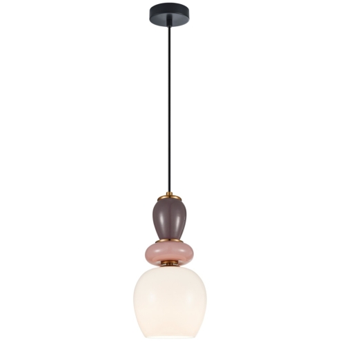 Przejdź do produktu Lampa wisząca MARTELO z białym szklanym kloszem