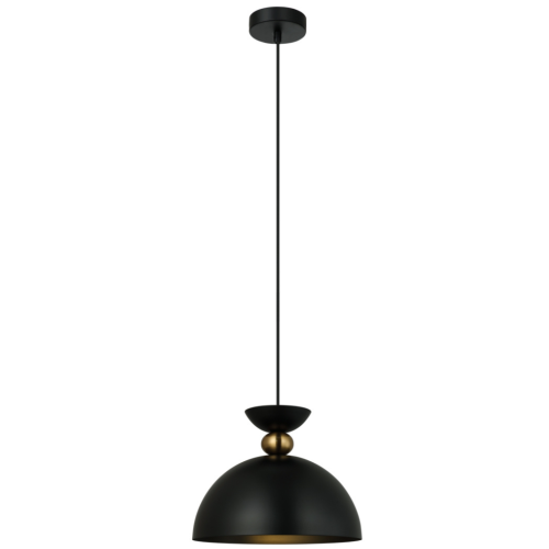 Przejdź do produktu Lampa wisząca PEGAI z czarnym metalowym kloszem