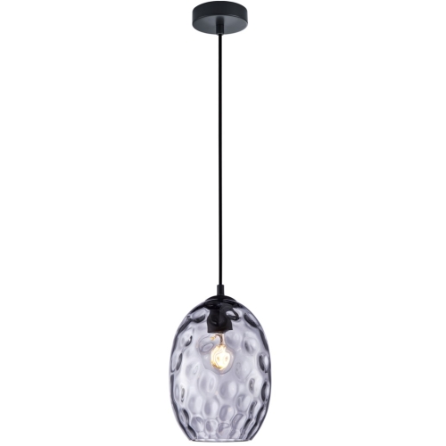 Przejdź do produktu Lampa wisząca NOVALA z dymionym szklanym kloszem