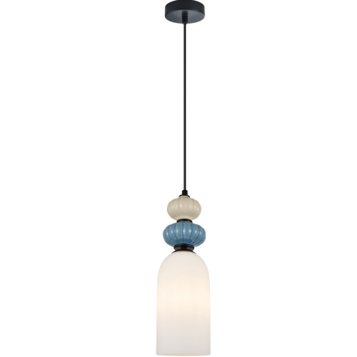 Przejdź do produktu Lampa wisząca BONATA z białym szklanym kloszem