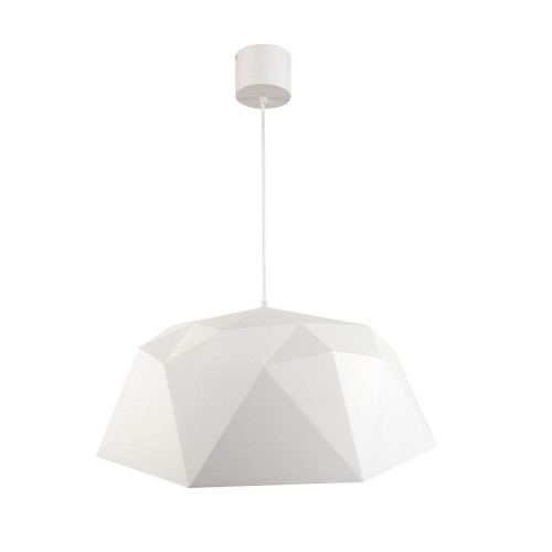 Przejdź do produktu Lampa wisząca ISEO S biała z geometrycznym kloszem
