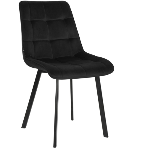 Przejdź do produktu Krzesło tapicerowane TULUZA velvet czarne G-77 1